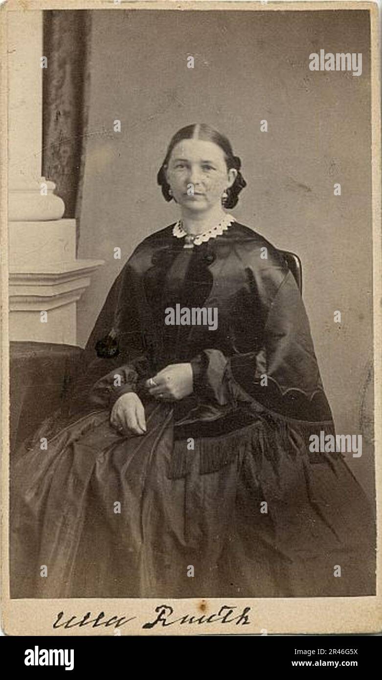 Ulrika Pehrsdatter Brandell (1827-1867) ritratto rivolto a sinistra Foto Stock