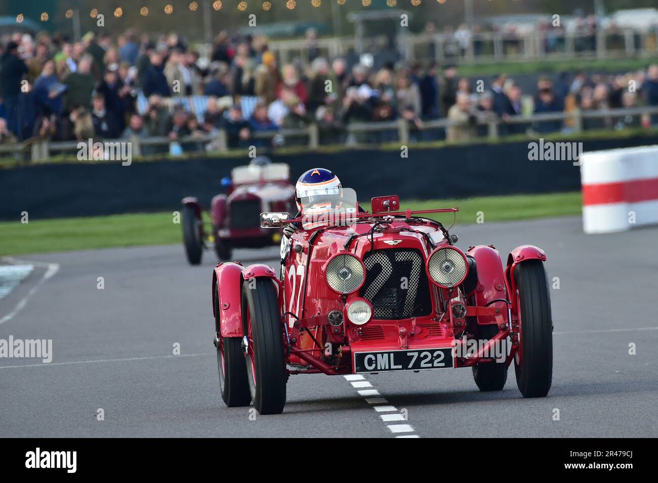 James Wood, Aston Martin Ulster, Trofeo Nuvolari, un pilota unico di venti minuti per le vetture Sport Racing che gareggiavano fino al 1939, Goodwood 80th Mem Foto Stock