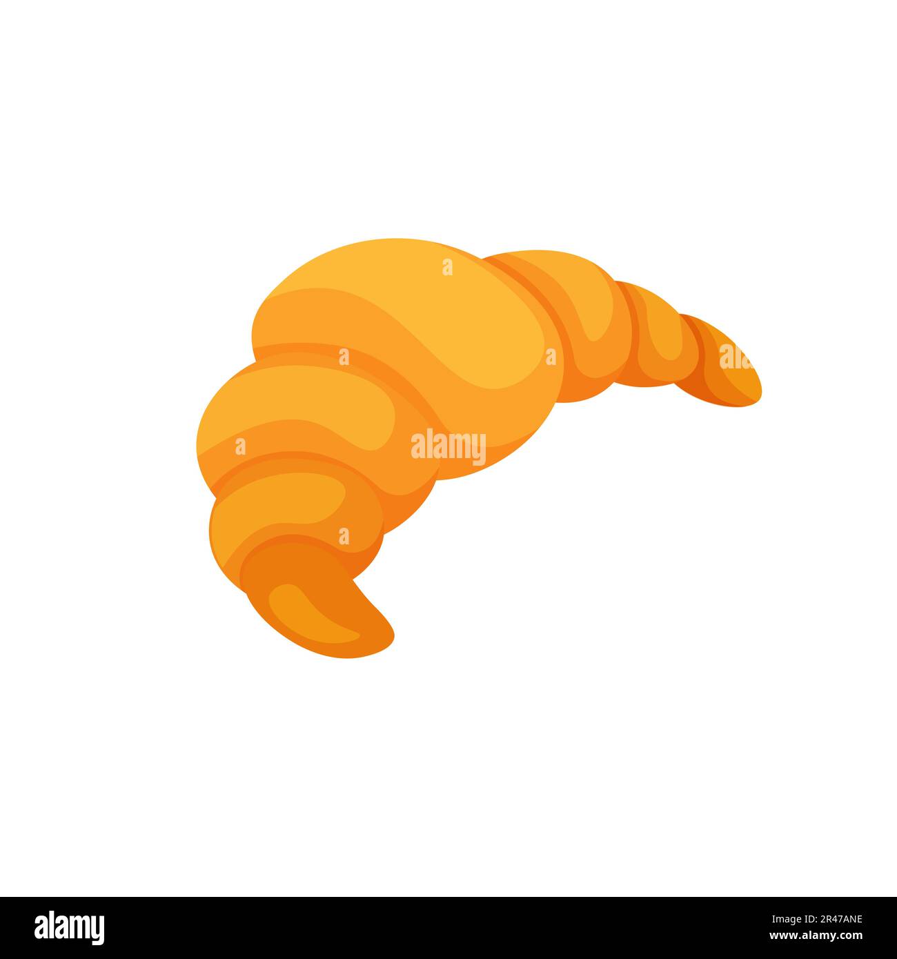 Gustosi croissant. Cucina tradizionale francese. Dessert dolce al forno per colazione. Illustrazione vettoriale isolata su sfondo bianco. Illustrazione Vettoriale