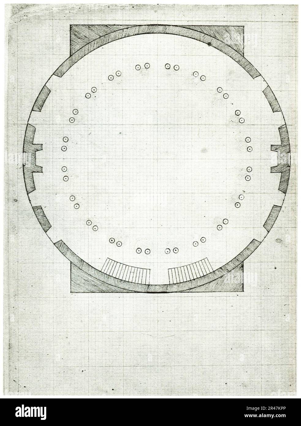 Università della Virginia Rotunda piano sala a cupola Foto Stock