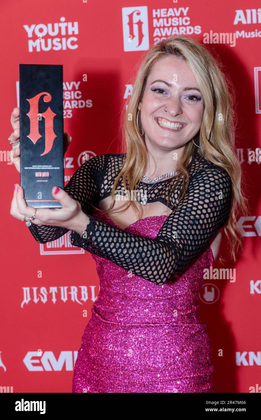 Heavy Music Awards, OVO Arena Wembley, Regno Unito. 26th maggio 2023. Scene Queen, vincitore del premio Best International Breakthrough Artist Award al Heavy Music Awards 2023, ospitato all'OVO Arena Wembley Photo di Amanda Rose/Alamy Live News Foto Stock