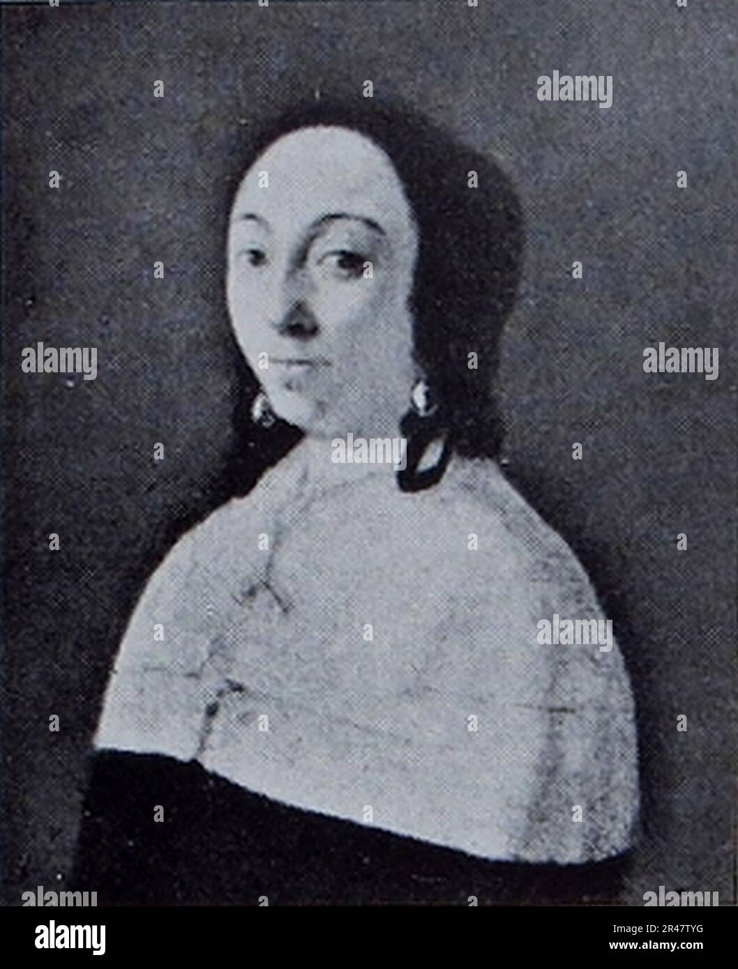 Artista sconosciuto - Ritratto di una donna, 22 x 17,7 cm Foto Stock