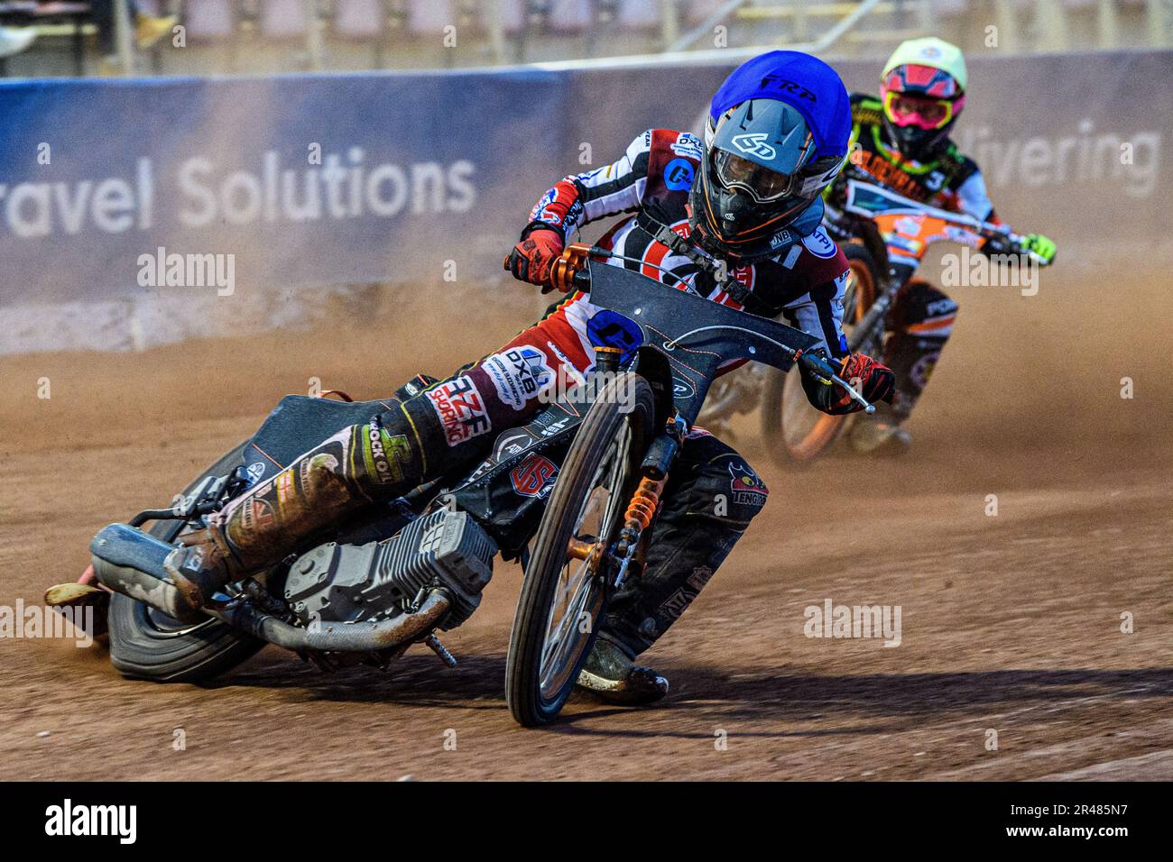 Durante la partita della National Development League tra Belle Vue Colts e Mildenhall Fens Tigers al National Speedway Stadium di Manchester venerdì 26th maggio 2023. (Foto: Ian Charles | NOTIZIE MI) Credit: NOTIZIE MI & Sport /Alamy Live News Foto Stock