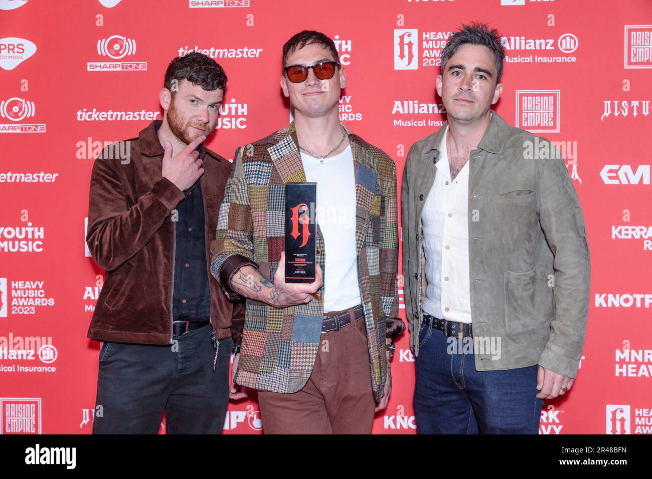 Heavy Music Awards, OVO Arena Wembley, Regno Unito. 26th maggio 2023. Entra a Shikari, vincitore del miglior Premio singolo agli Heavy Music Awards 2023, ospitato all'OVO Arena Wembley Photo di Amanda Rose/Alamy Live News Foto Stock