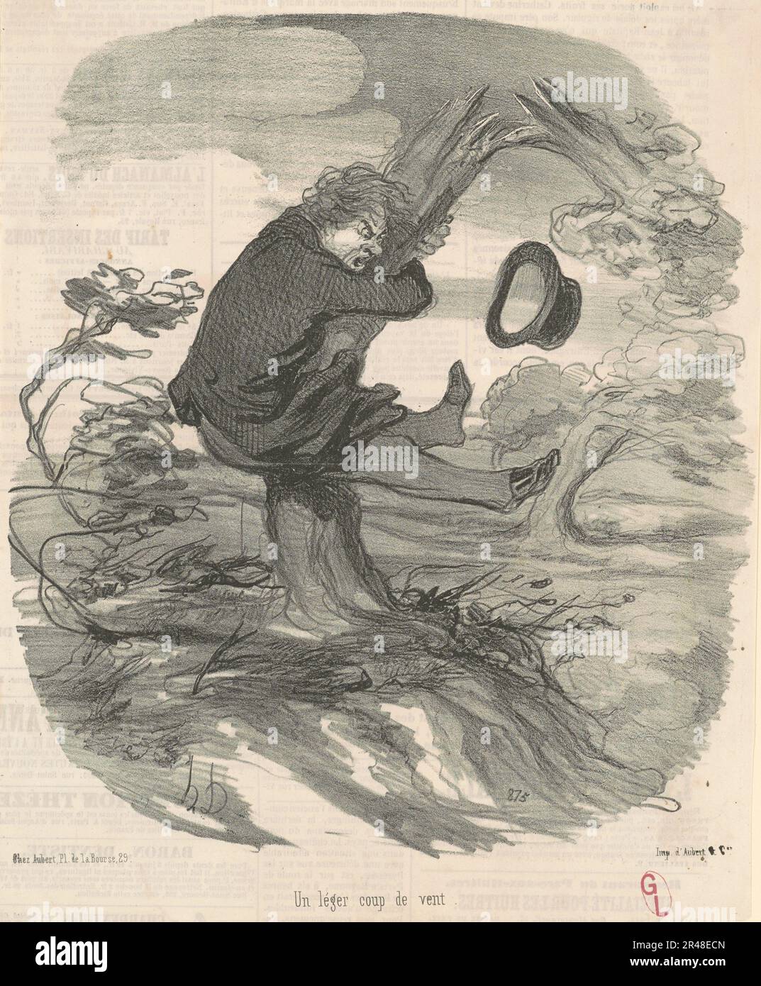 Un léger coup de vent, 19th Century.A lieve raffica di vento. Foto Stock