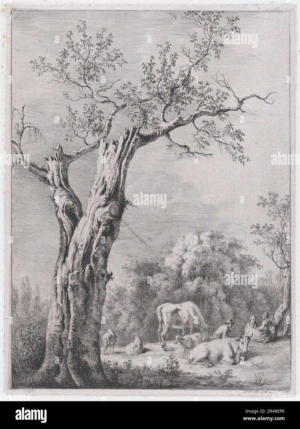 Primavera, dopo un disegno fatto a Saint-Chamond, 1795. Foto Stock