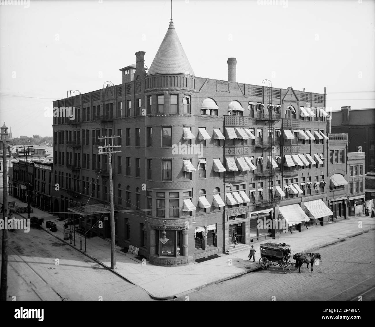 Hotel Vincent, Saginaw, Michigan, tra le 1900 e le 1910. Foto Stock