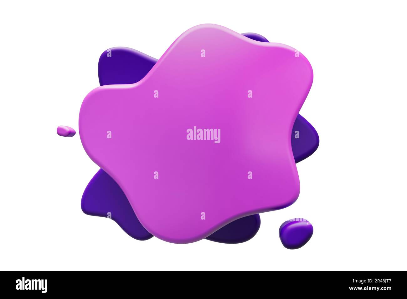 Forma di ameba colorata da utilizzare come base di testo con virgolette Foto Stock