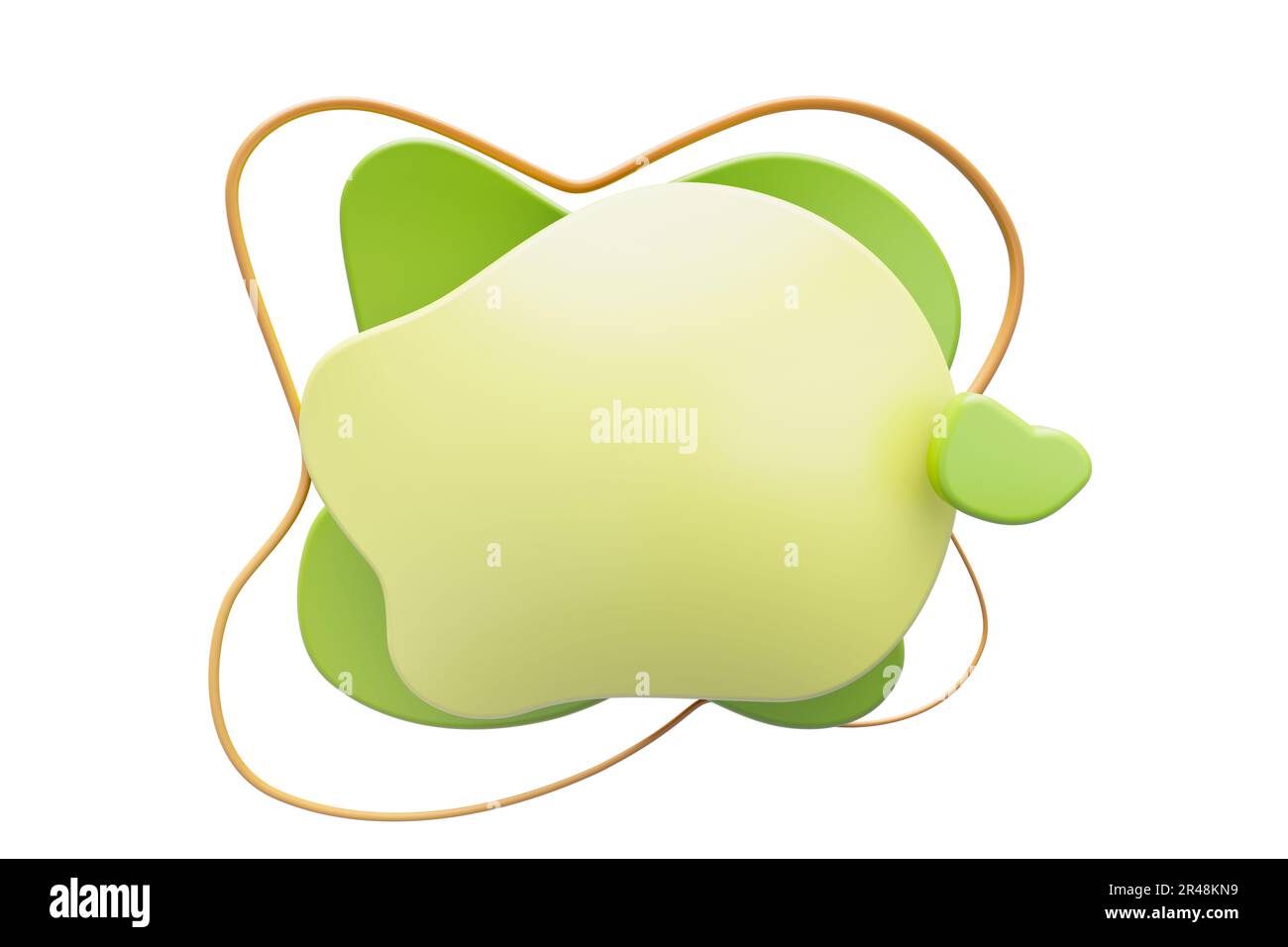 Forma di ameba colorata da utilizzare come base di testo con virgolette Foto Stock