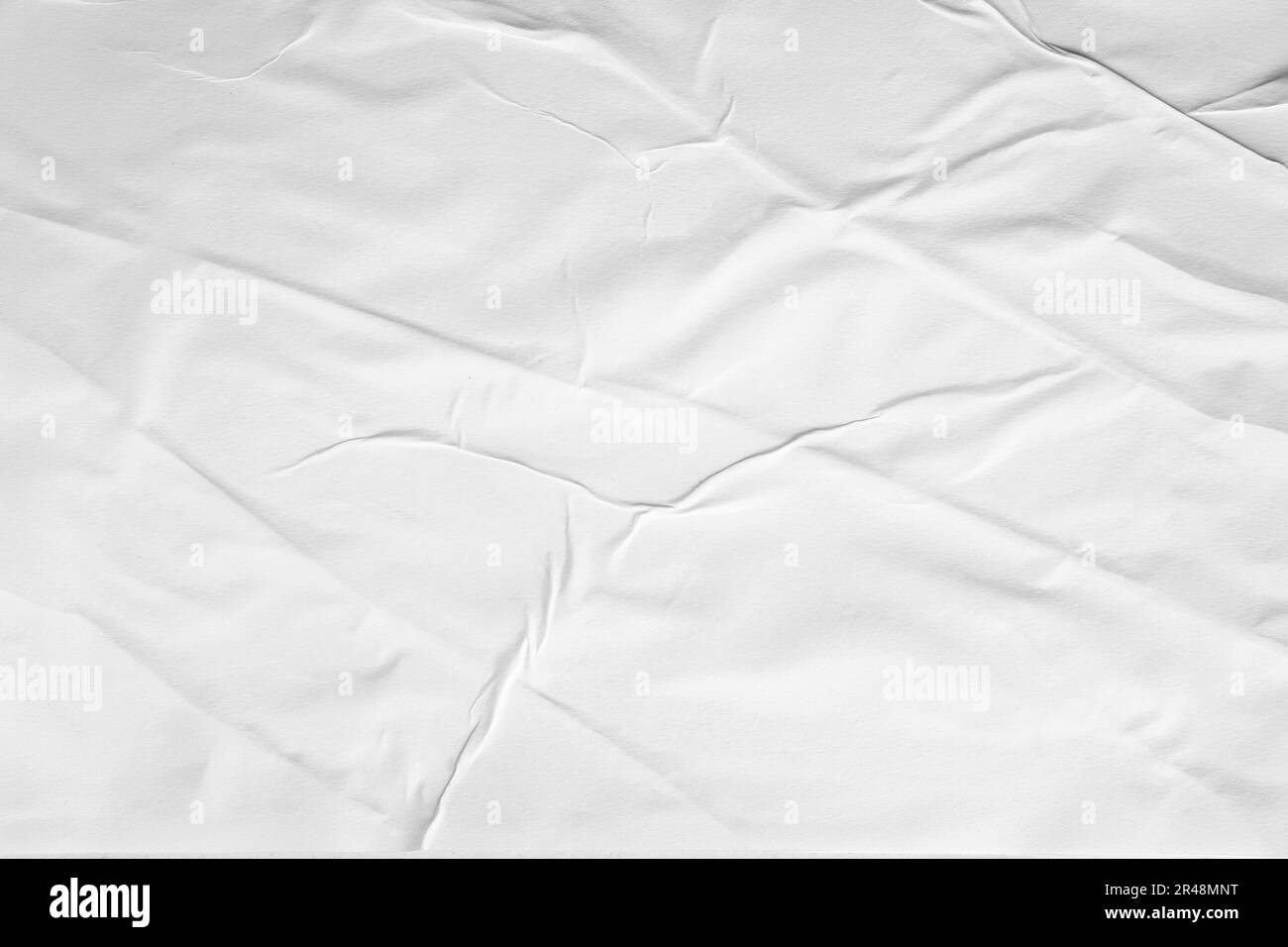 Texture di carta bianca piegata, vista primo piano Foto Stock