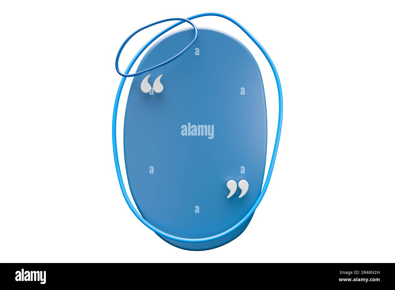 Forma di ameba colorata da utilizzare come base di testo con virgolette Foto Stock