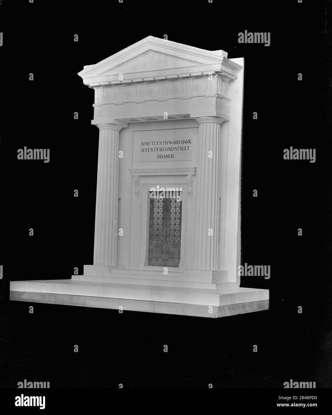 Modello di 19th Ward Bank, Seventy-Second Street Branch, New York, N.Y., tra il 1900 e il 1915. Foto Stock