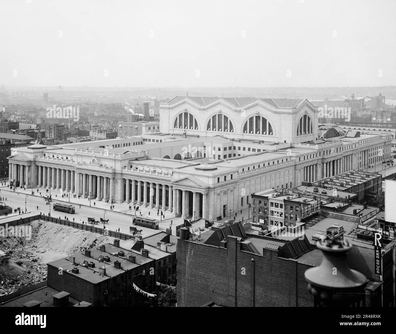 Vista dall'alto, Penn. (Pennsylvania) Station, New York City, c.between 1910 e 1920. Foto Stock