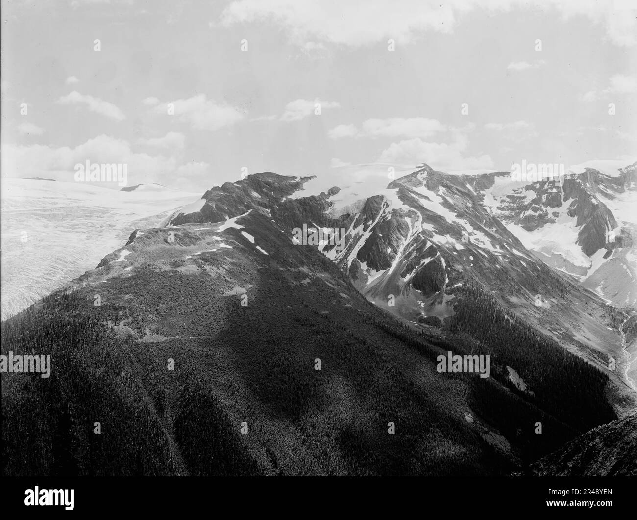 Ghiacciaio Crest da Mount Abbott, Selkirk MTS., British Columbia, tra il 1900 e il 1910. Foto Stock