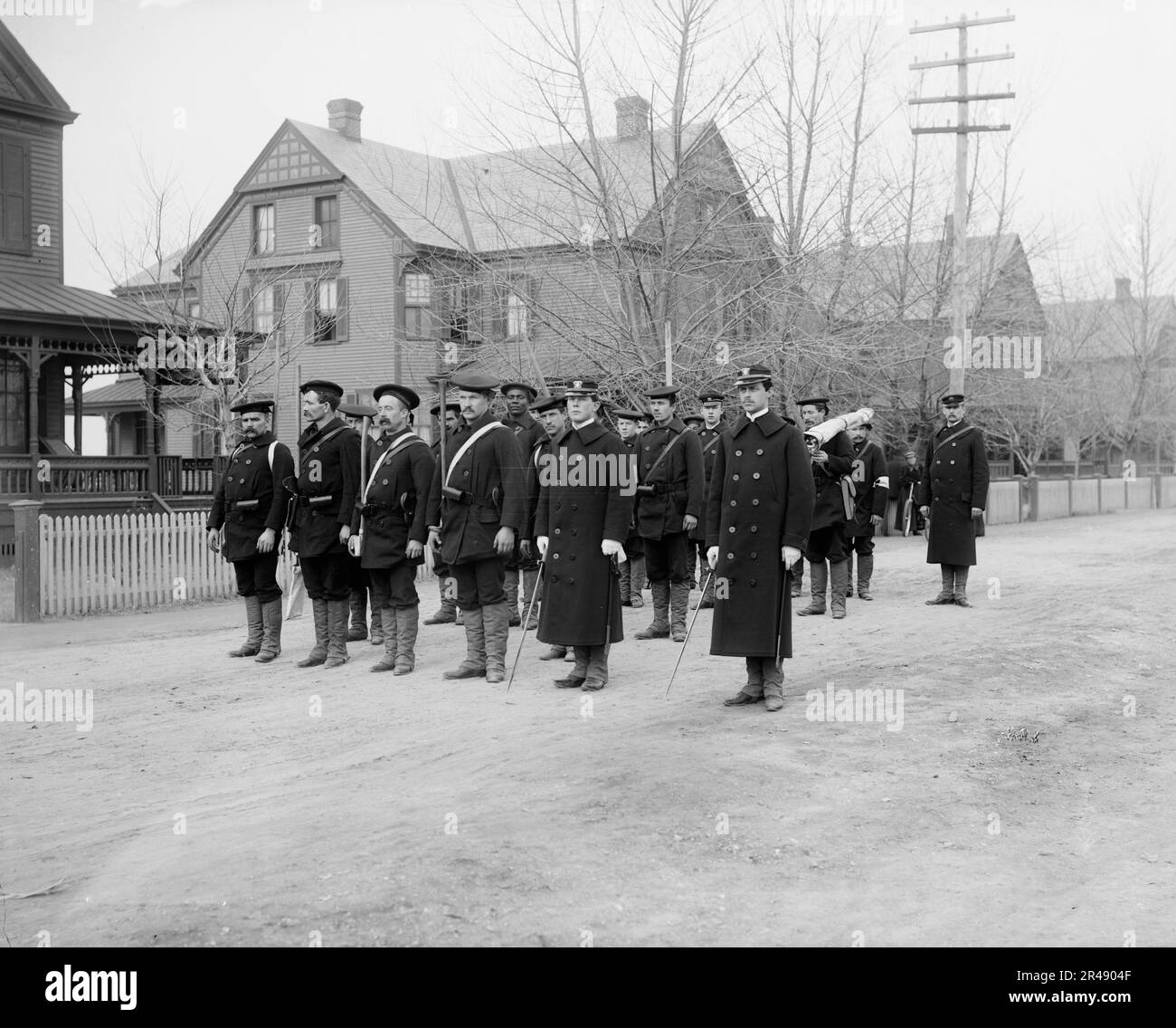 U.S.S. Maine, pionieri, (1896?). Foto Stock