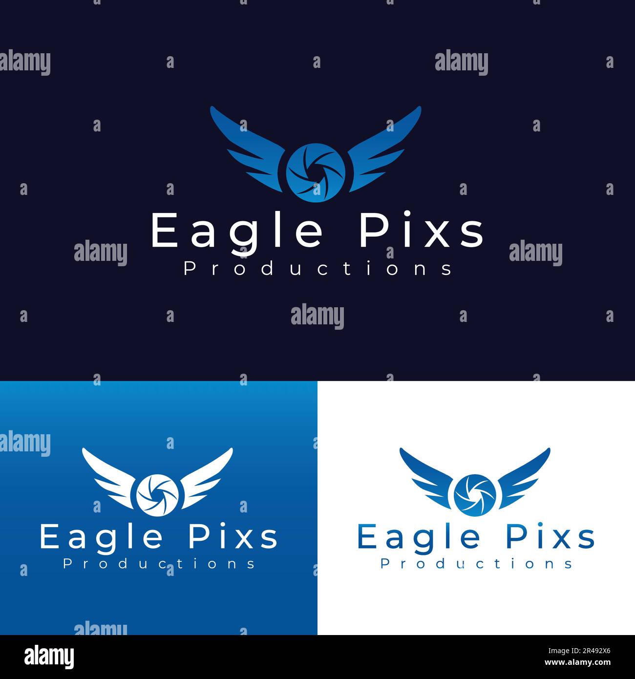 Ispirazione per il design del semplice logo del drone vettoriale Illustrazione Vettoriale