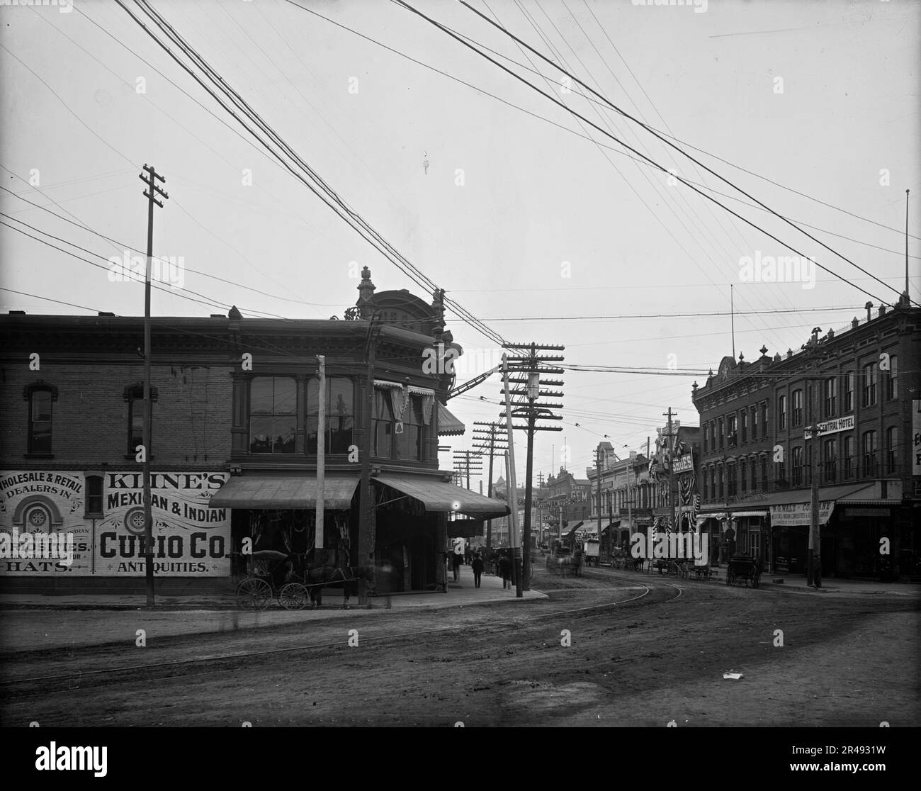 El Paso Street, El Paso, Texas, c1903. Foto Stock