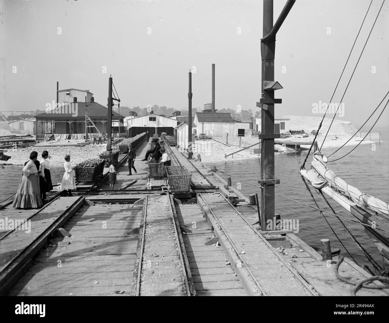 Point Oyster Hooses, Biloxi, Miss., c1906. Foto Stock