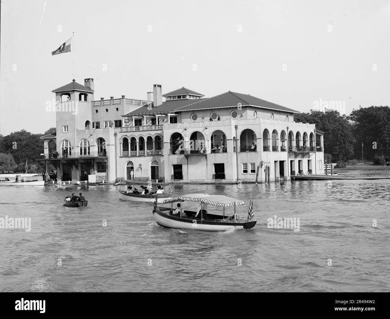 Detroit Boat Club, Belle Isle [Park], Detroit, Michigan, c1905. Foto Stock