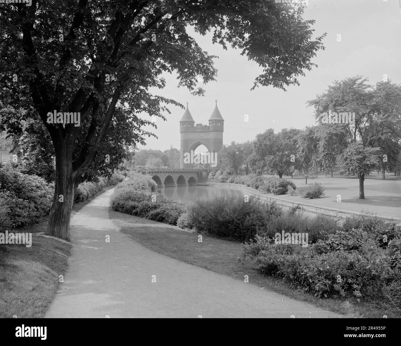 Memorial Arch, Hartford, CT., c1905. Foto Stock