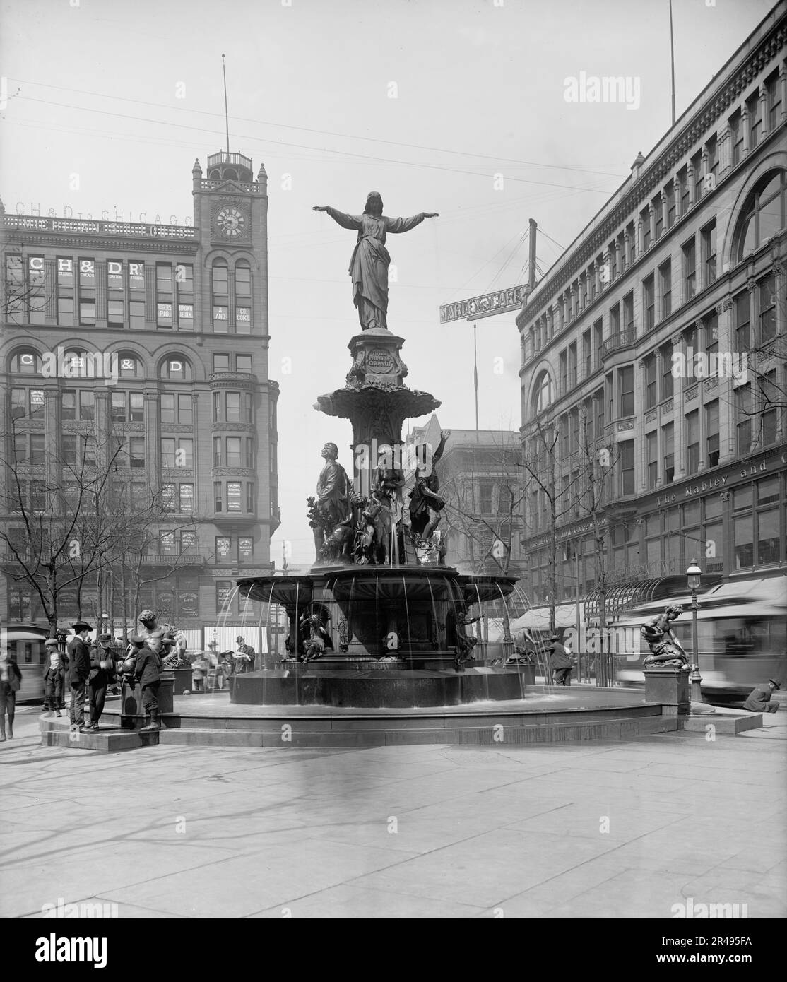 Tyler Davidson Fountain, Cincinnati, o[hio], c1904. Foto Stock