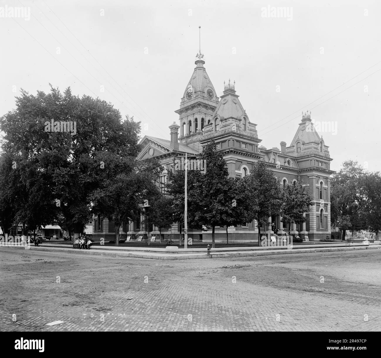 Court House a Pontiac, Ill., tra le 1880 e le 1901. Foto Stock
