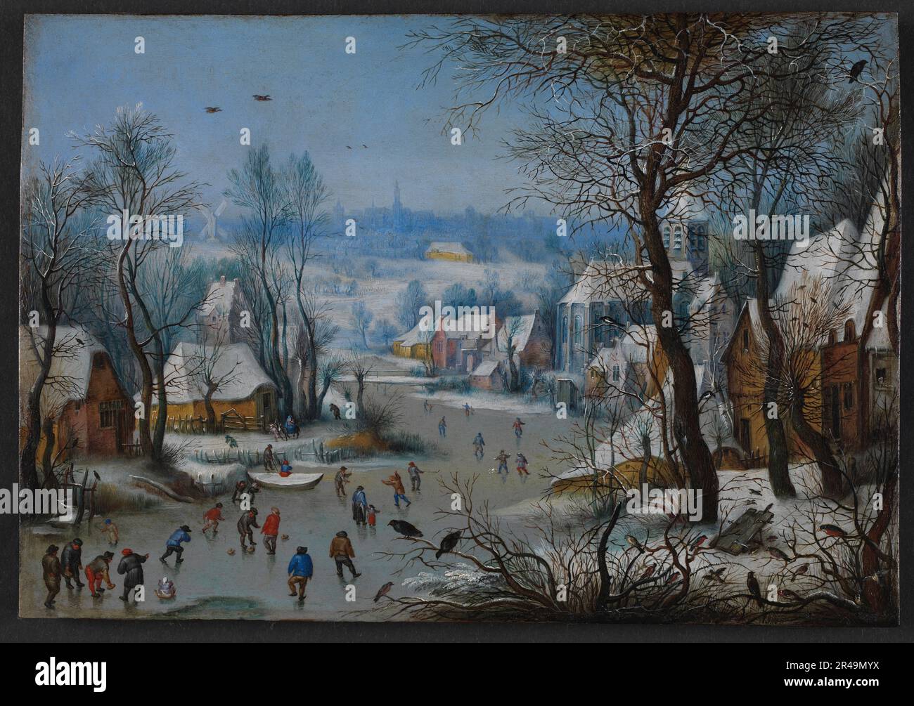 Paesaggio invernale, 1600-1614. Copia dopo Pieter Bruegel d.&#XC6;. (1526-1569). Foto Stock