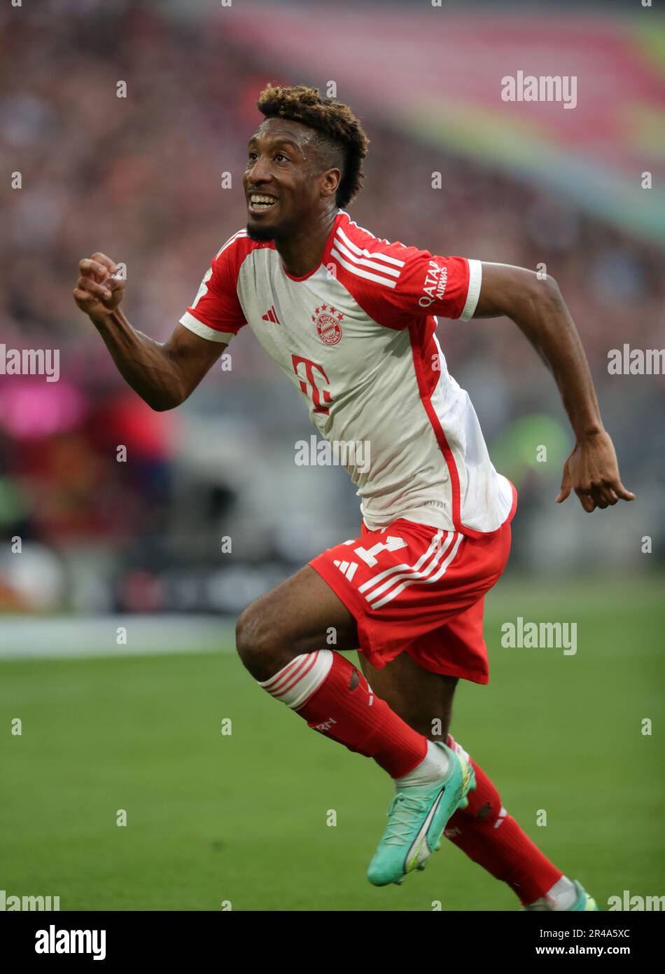 Kingsley Coman del FC Bayern Muenchen FC Bayern Muenchen vs Rasenballsport Leipzig Fussball Bundesliga Saison 2022/2023 33. Spieltag Allianz Arena 20.05.2023 © diebilderwelt / Alamy Stock Foto Stock
