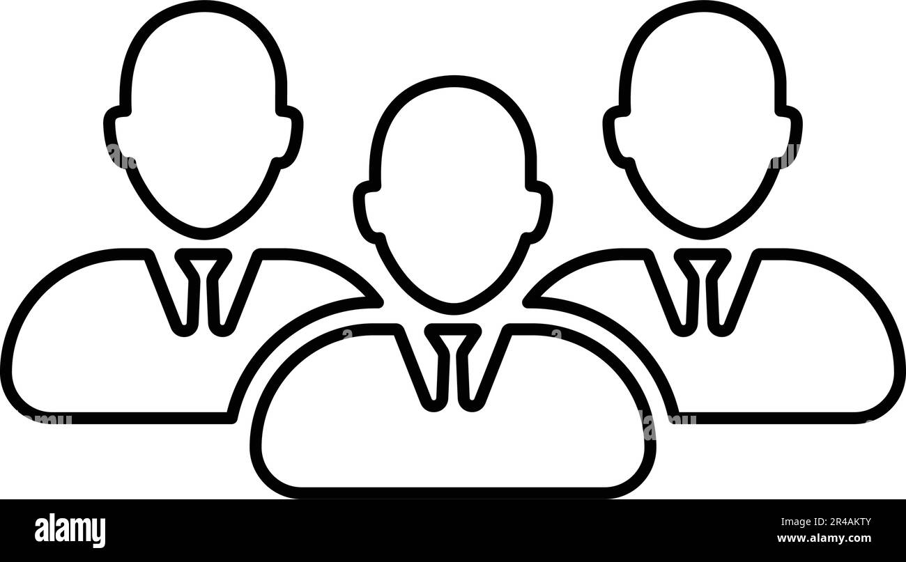 Dipendente, icona del gruppo. da utilizzare per la progettazione e lo sviluppo di siti web, scopi commerciali, supporti di stampa, web o qualsiasi tipo di attività di progettazione. Illustrazione Vettoriale