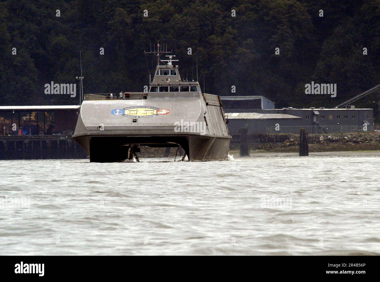 US Navy gli Stati Uniti Navy's X-Craft, Sea Fighter (FSF-1), in corso fuori dal porto di Everett. Foto Stock