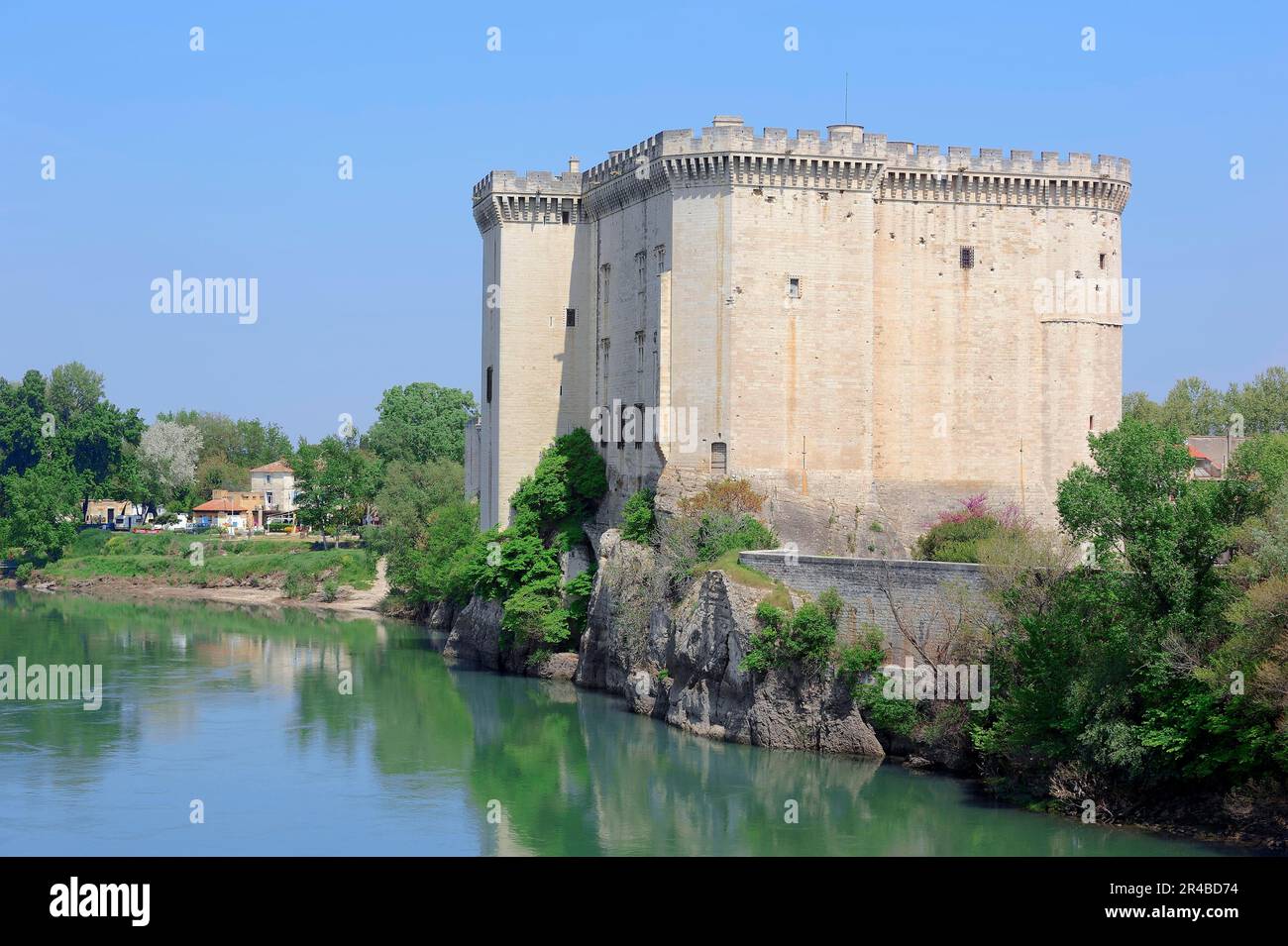 Castello Tarascon al Rodano, Tarascon, Bocche del Rodano, Provenza-Alpi-Costa Azzurra, Francia meridionale, Chateau Royal de Tarascon, Chateau du Roi Rene Foto Stock