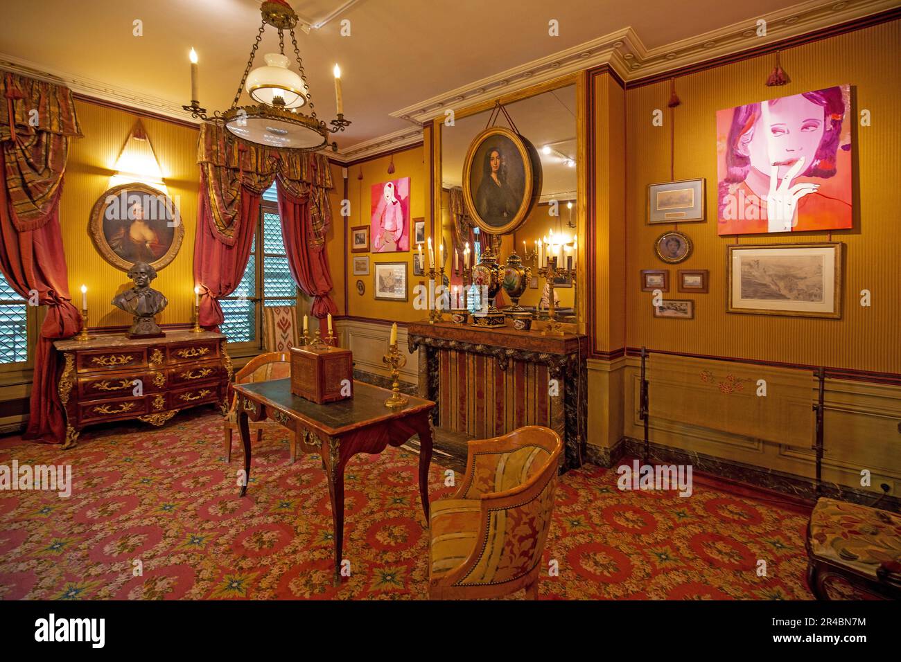 Le Salon George Sand, Musee de la vie romantique, Hotel Scheffer-Renan, Parigi, Francia Foto Stock