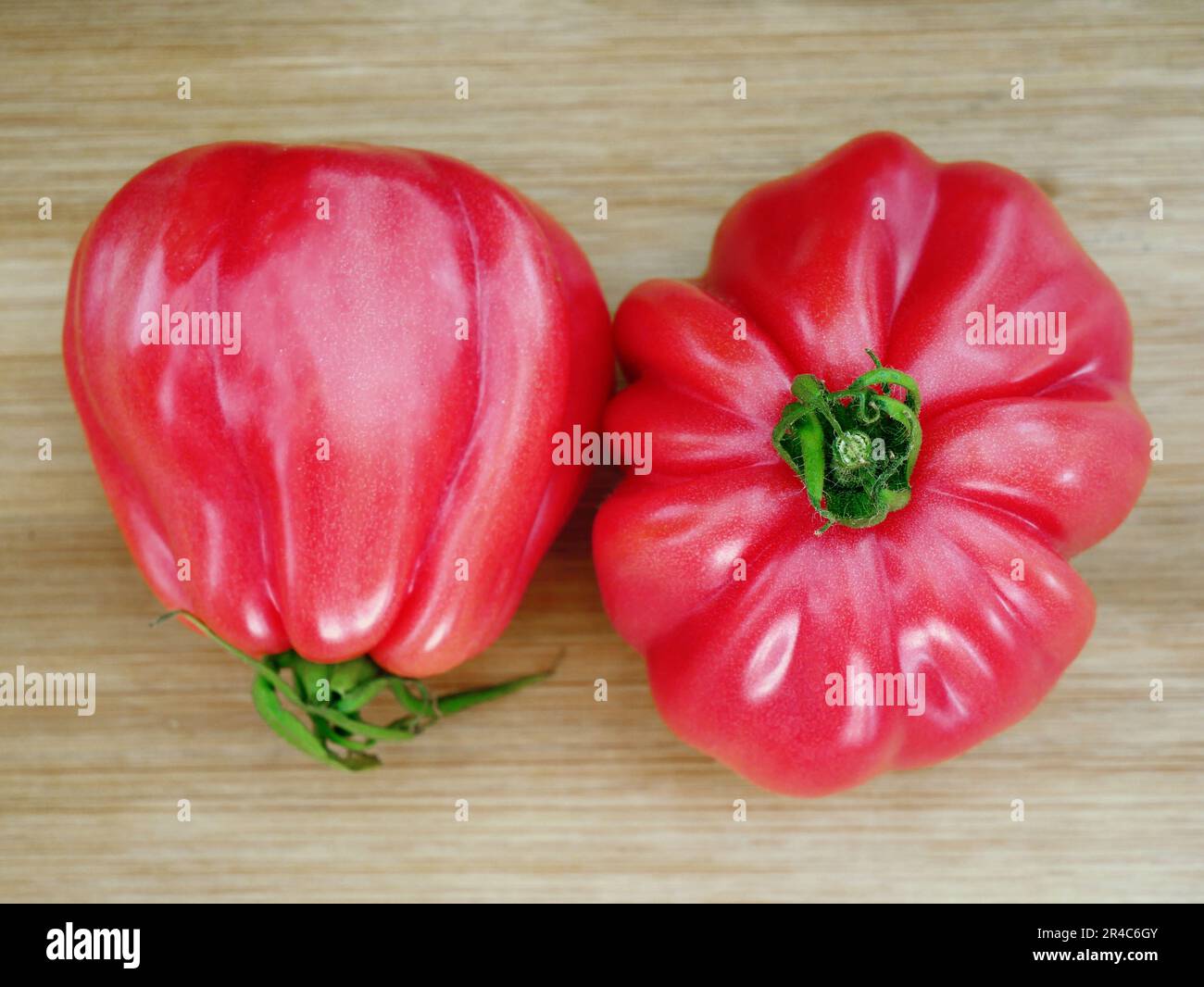 Deliziosi pomodori dolci di lampone dalla Polonia. Cibo tradizionalmente naturale, sano e biologico. Foto Stock