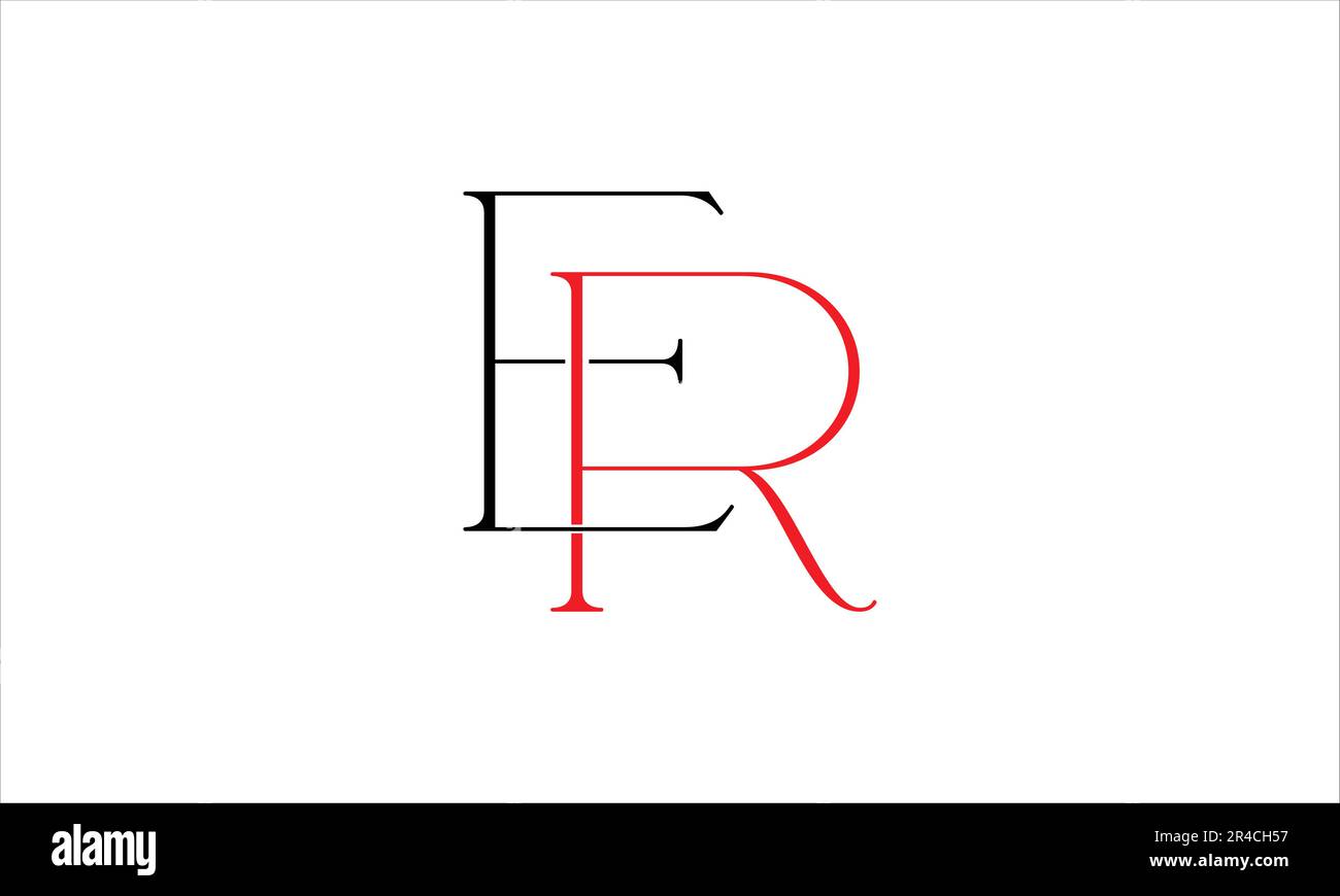 DESIGN del logo CON le iniziali E re E. Illustrazione Vettoriale