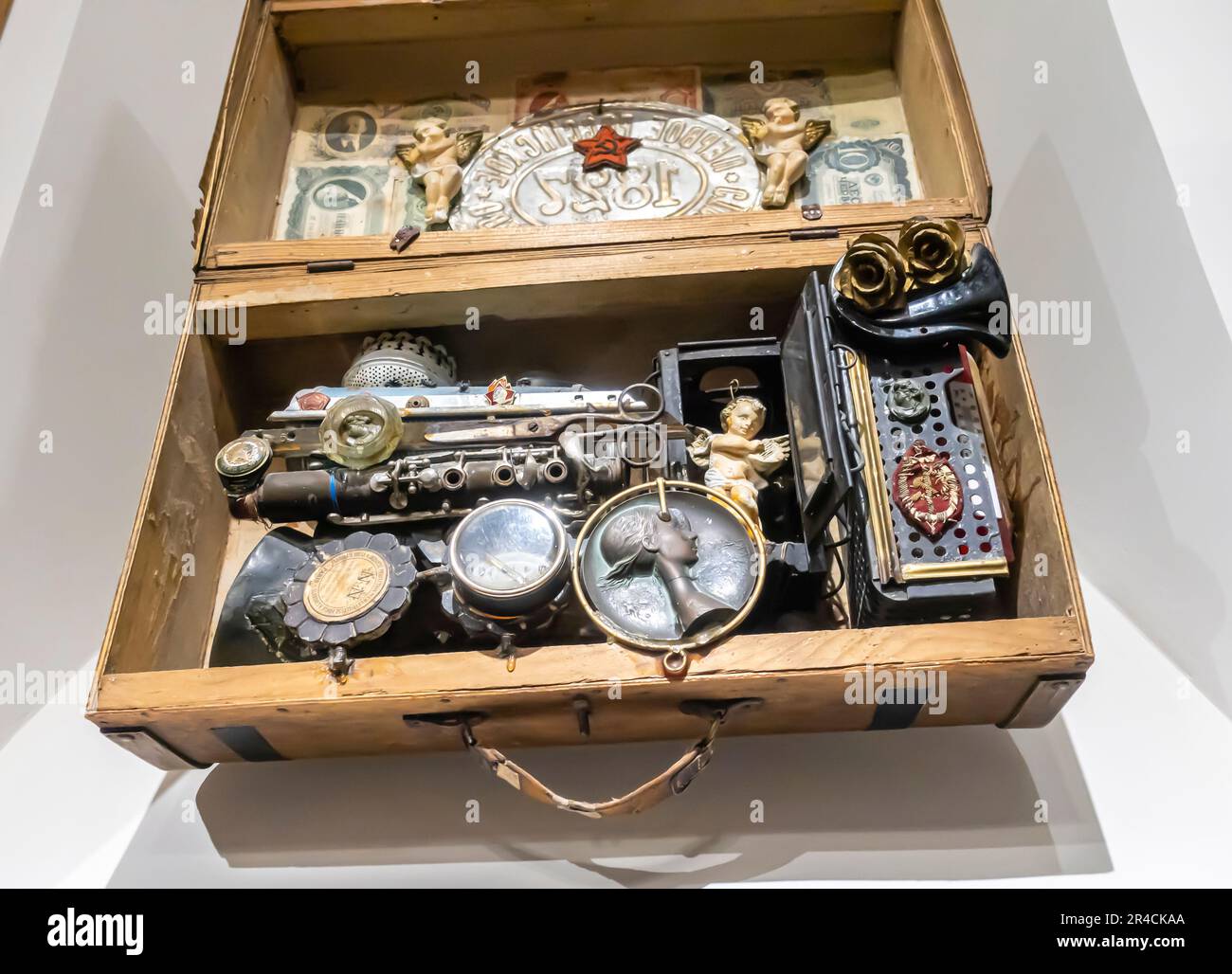 Illustrazione dell'installazione del motore a vapore Paradzhanov Foto Stock