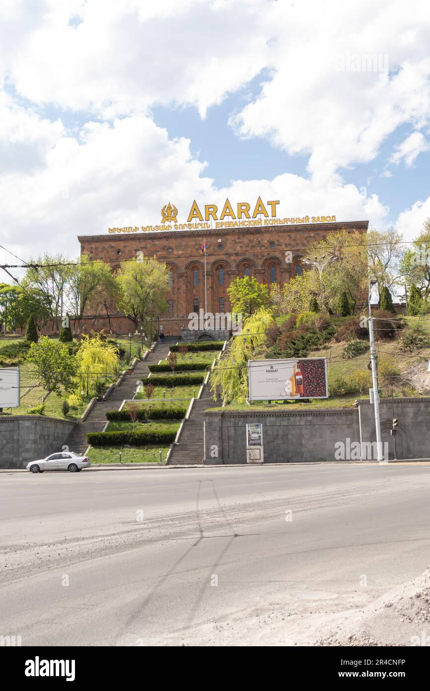 Museo ARARAT. Il museo del Brandy armeno e del cognac offre visite e degustazioni. Yerevan Armenia Foto Stock