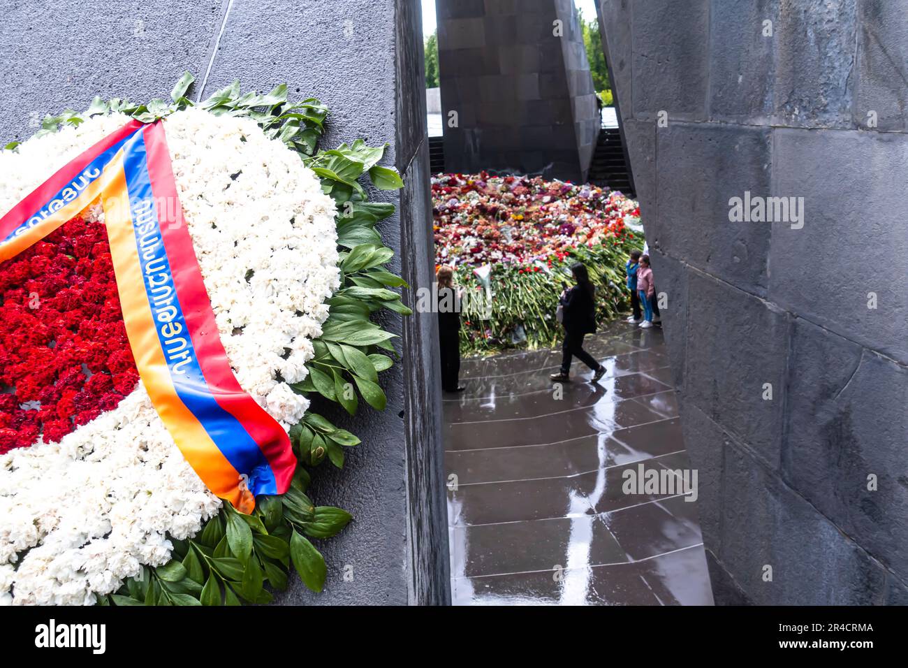 Tsitsernakaberd Armeno Genocida Memorial Complex Yerevan Foto Stock
