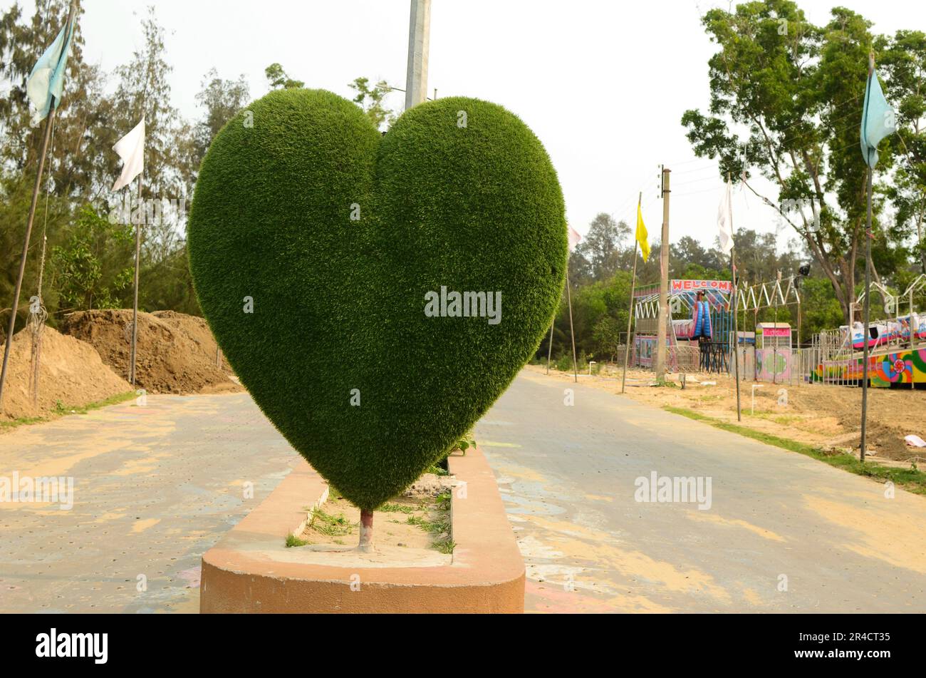 Simbolo verde dell'amore Foto Stock