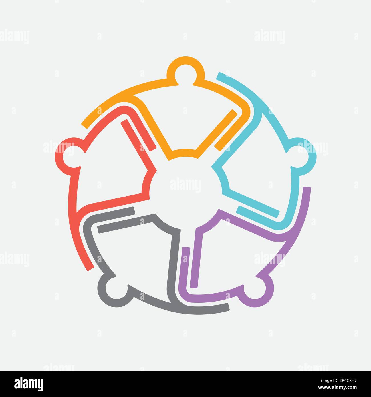 Team building di famiglia Immagini Vettoriali Stock - Alamy
