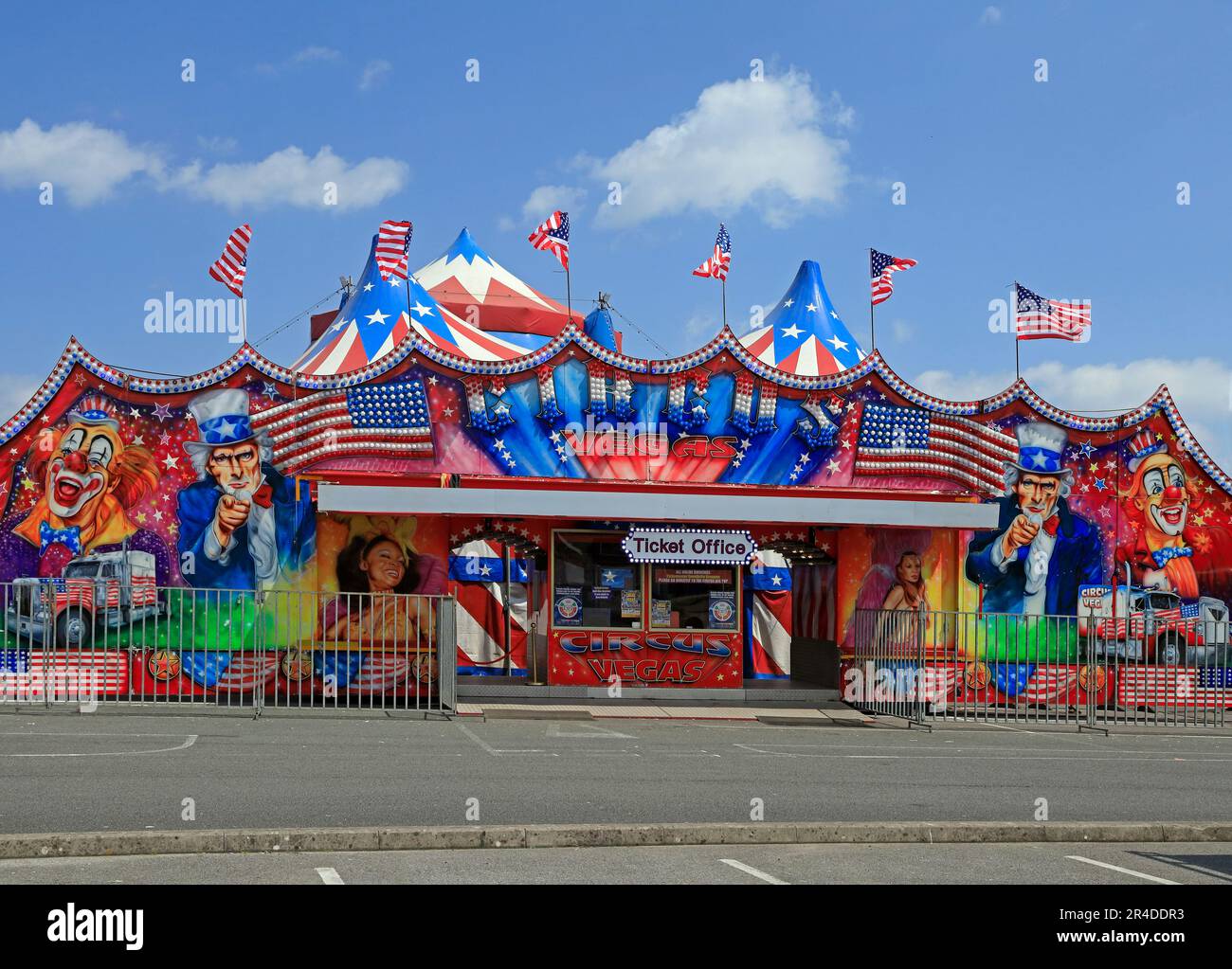 Circus Vegas a Cardiff. Preso il 2023 maggio. Estate Foto Stock