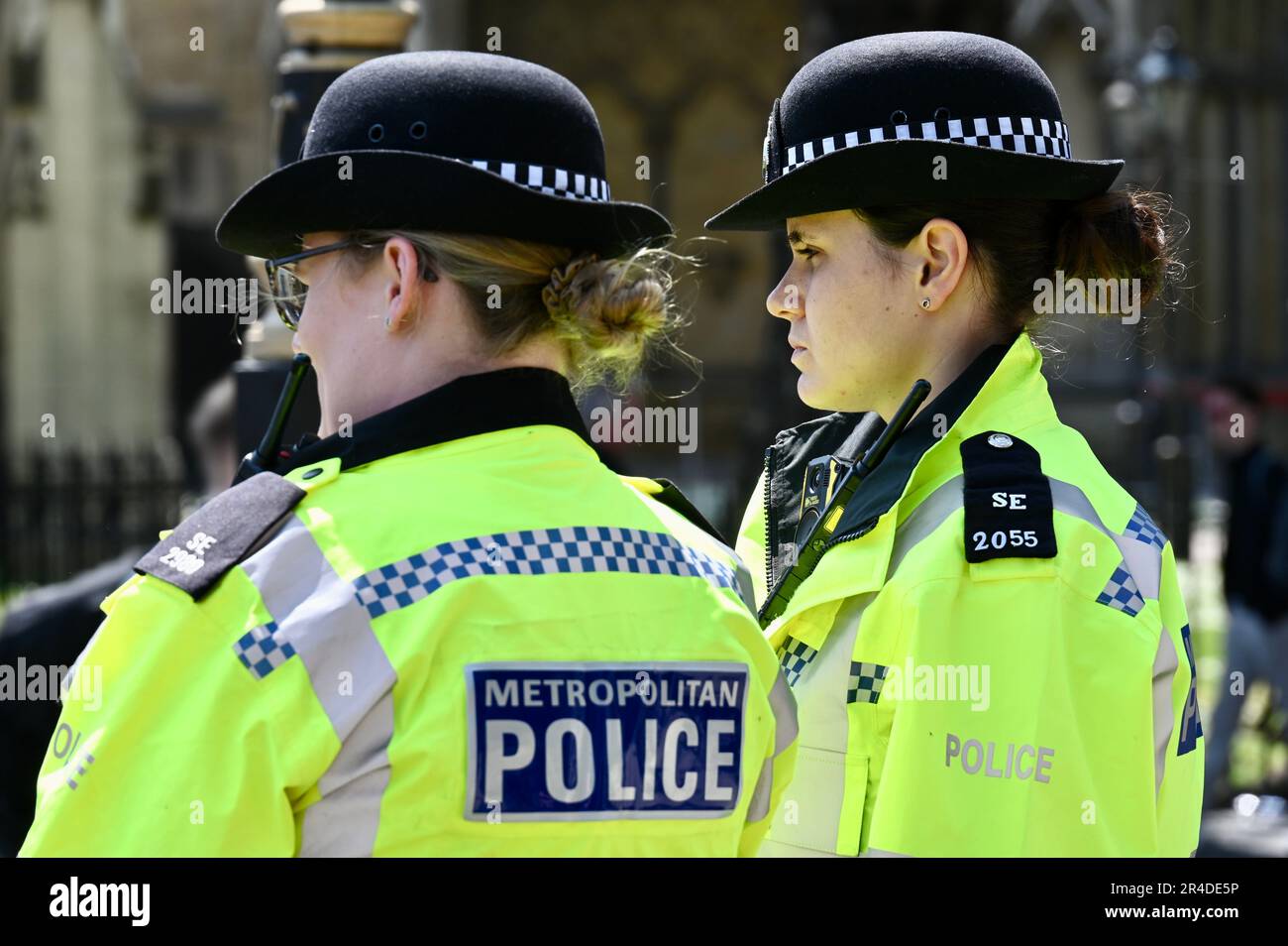 Londra, Regno Unito. 27th maggio 2023. La polizia metropolitana, non la mia legge, attivisti di organizzazioni diverse hanno protestato in Parliament Square contro la legge del Public Order Act del 2023, entrata in vigore il 3rd 2023 maggio. Credit: michael melia/Alamy Live News Foto Stock
