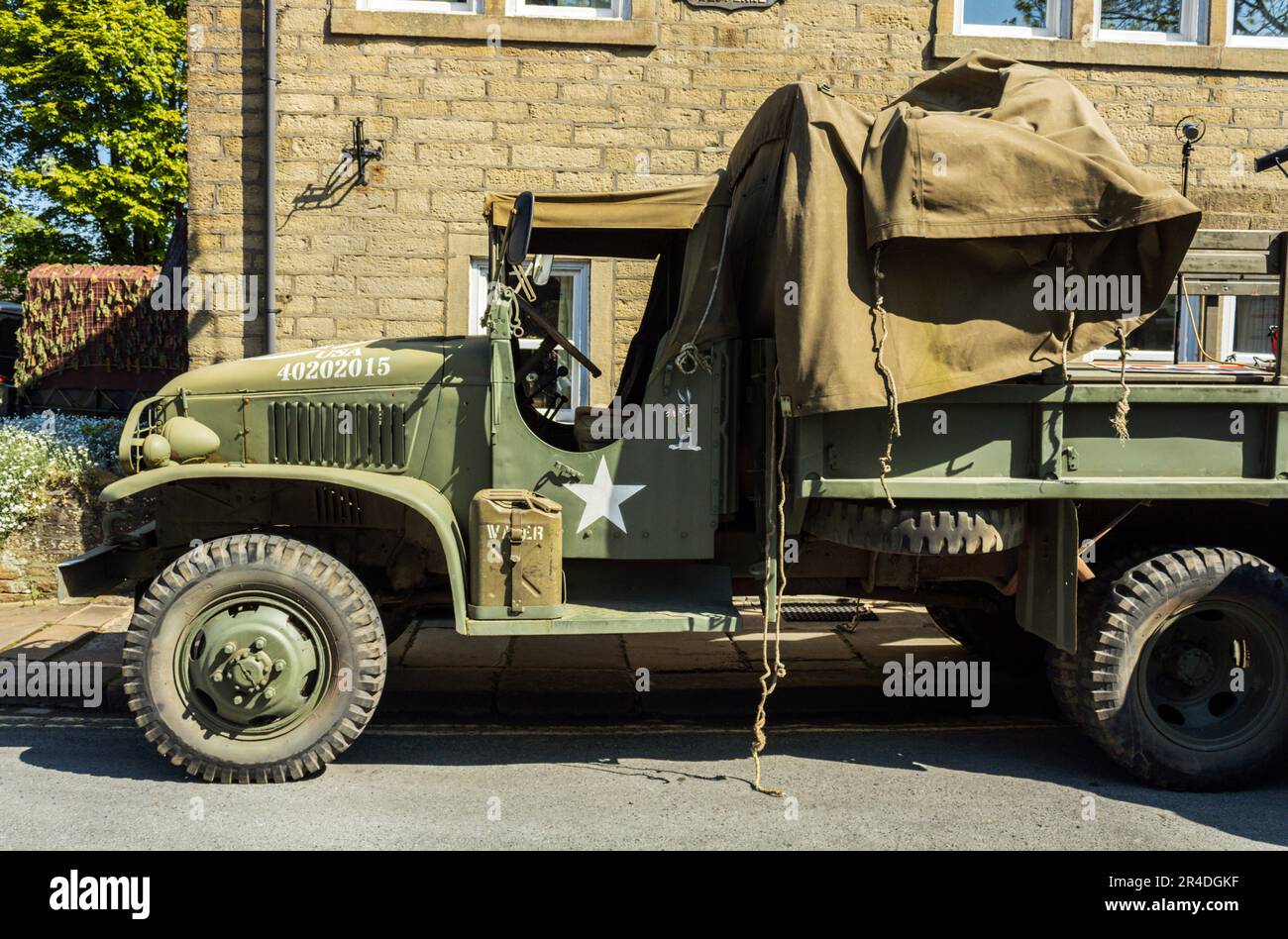 Veicolo militare. Haworth 1940's Weekend 2023. Foto Stock