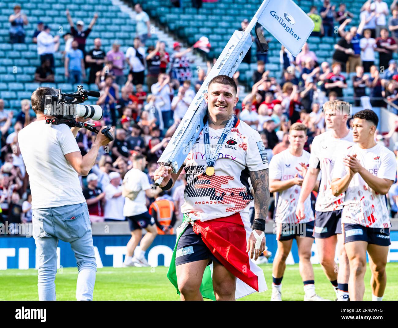 LONDRA, REGNO UNITO. 27th maggio 2023. Durante Saracens vs sale Sharks - Gallagher Premiership Rugby Final al Twickenham Stadium di sabato 27 maggio 2023. LONDRA INGHILTERRA. Credit: Taka G Wu/Alamy Live News Foto Stock