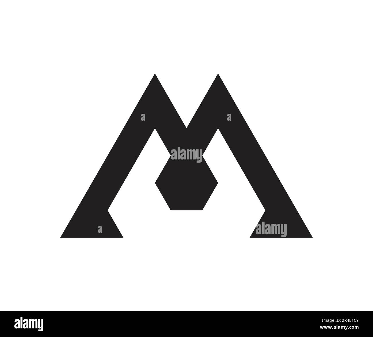 modello vettoriale per il logo 3D M. Illustrazione Vettoriale