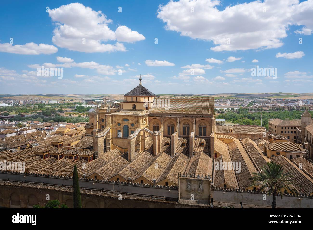 Veduta aerea della Moschea–Cattedrale di Cordova - Cordova, Andalusia, Spagna Foto Stock