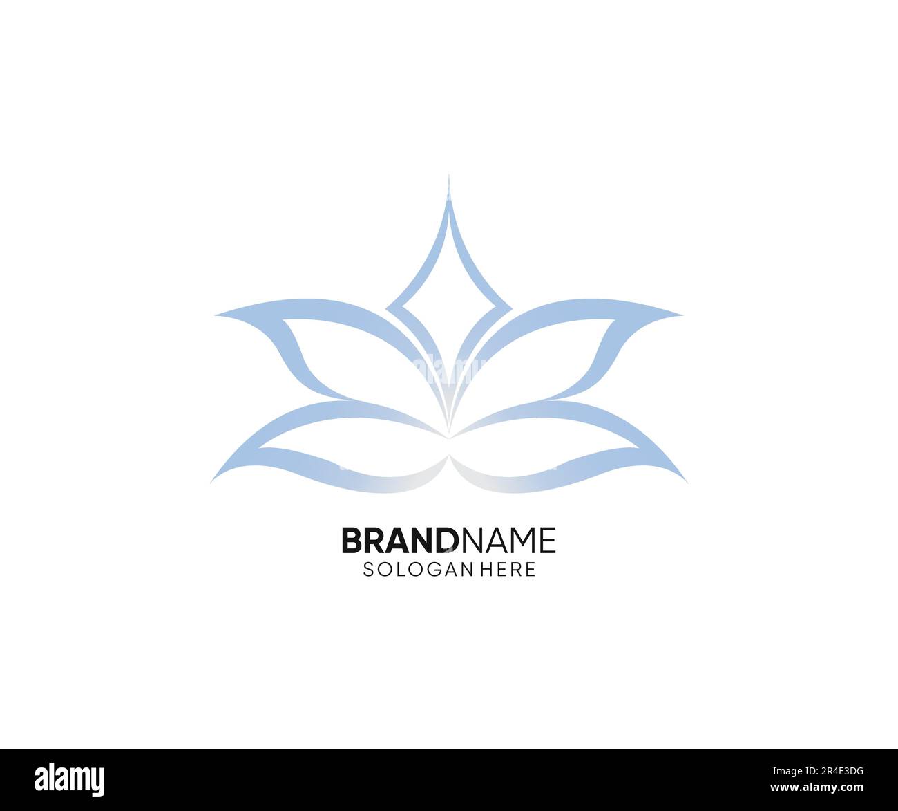 Modello vettoriale di design del logo creative lotus Illustrazione Vettoriale