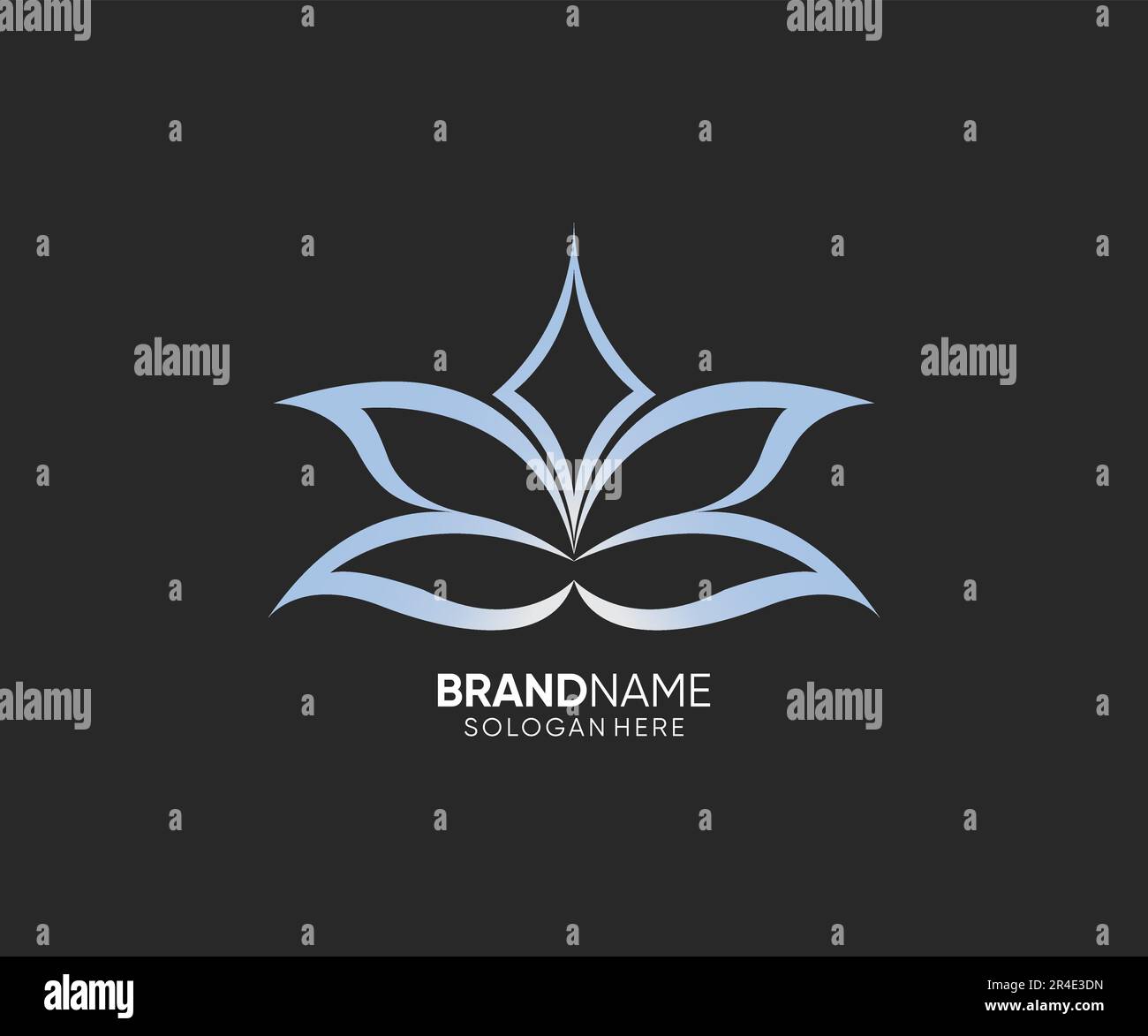 Modello vettoriale di design del logo creative lotus Illustrazione Vettoriale