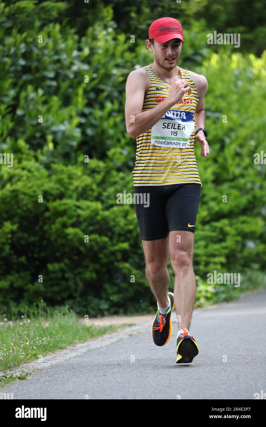 Nathaniel SEILER nella 35km al Campionato europeo di Race Walking Team 2023 Foto Stock