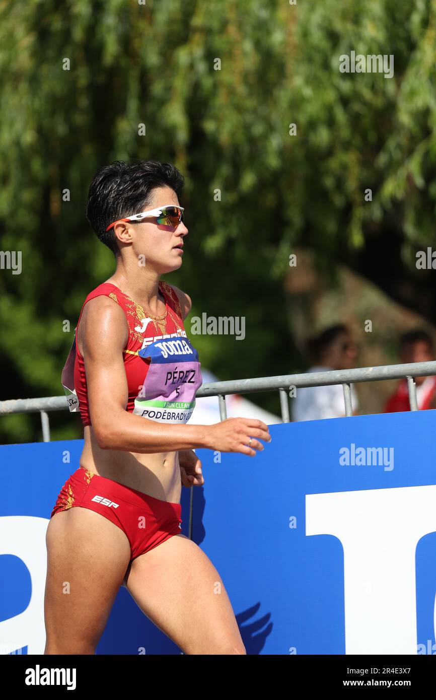 María PÉREZ nel 35km al Campionato europeo Race Walking Team 2023 Foto Stock