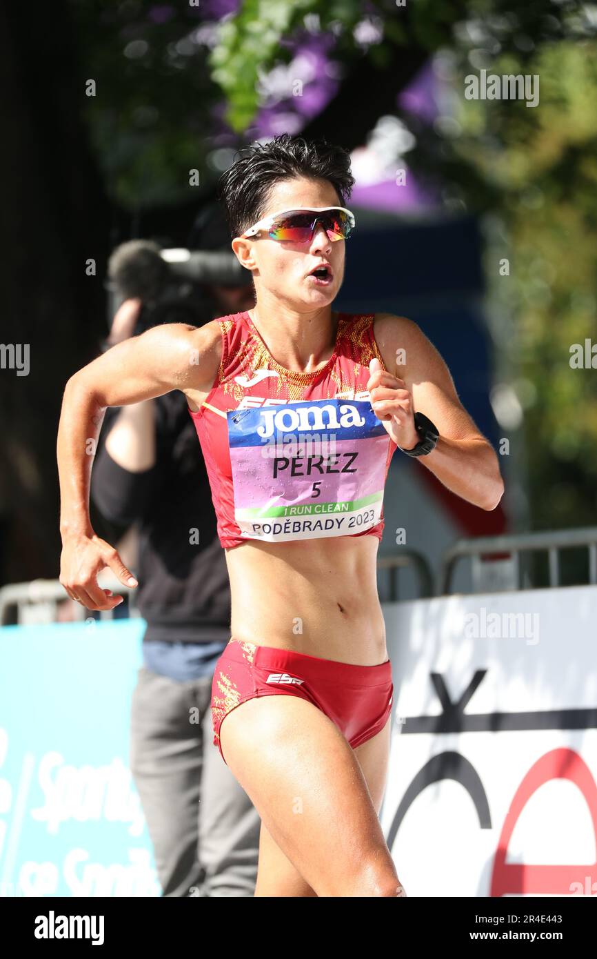 María PÉREZ nel 35km al Campionato europeo Race Walking Team 2023 Foto Stock